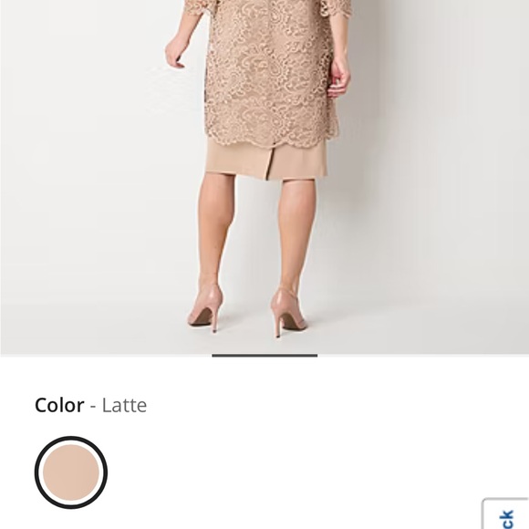 Maya Brooke Embellished Jacket Dress size 10 Taupe/champagne - Picture 2 of 5